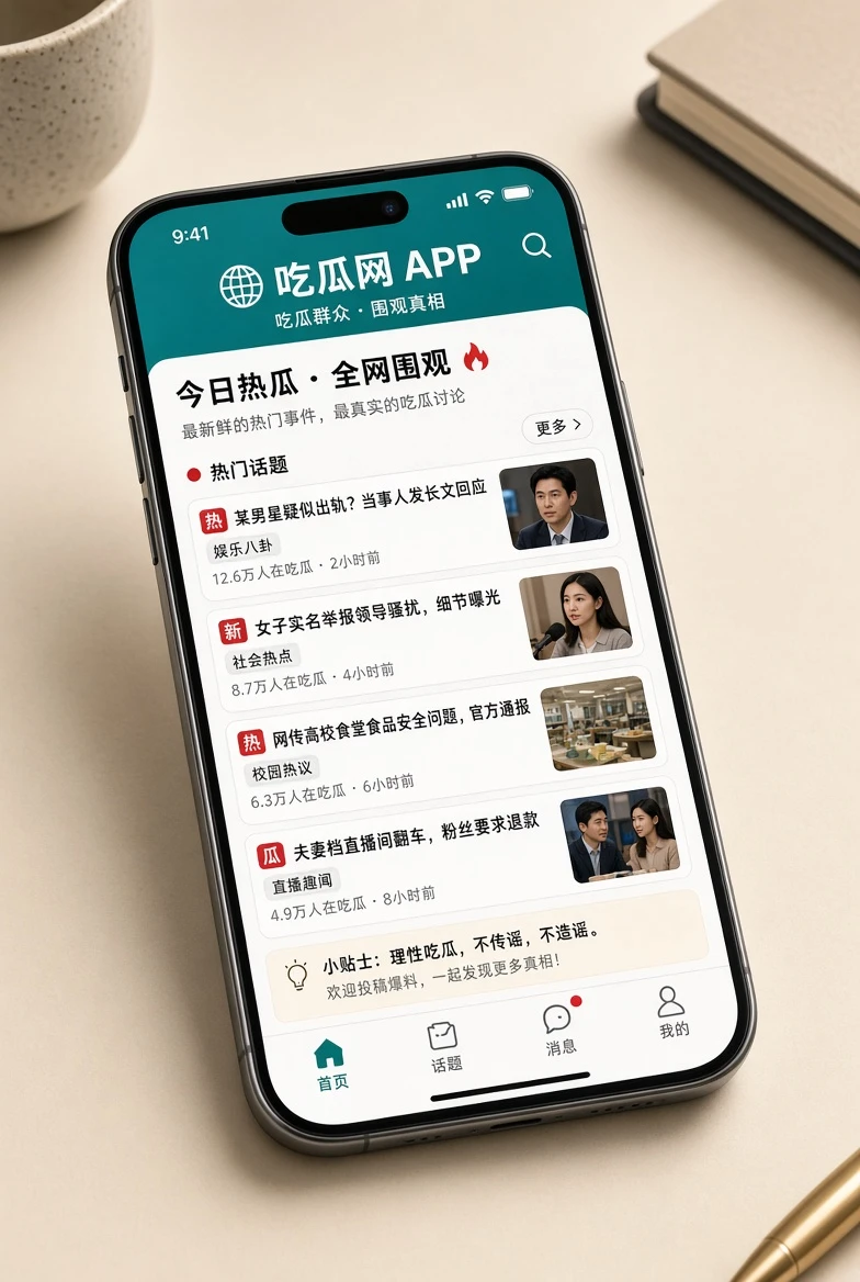 吃瓜网APP移动阅读服务主题视觉